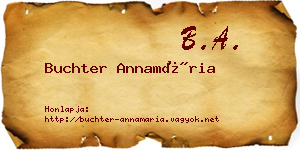 Buchter Annamária névjegykártya
